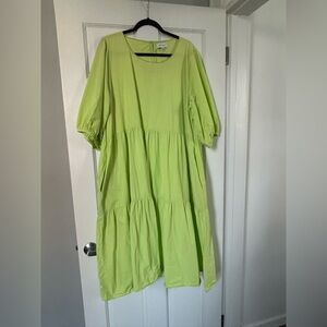 Wray NYC Rosemary Dress in 2X in Lime Green